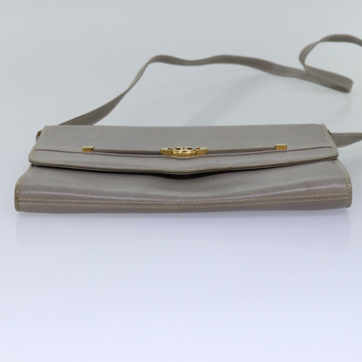 GUCCI Shoulder Bag Leather Gray 004 406 2008 77459