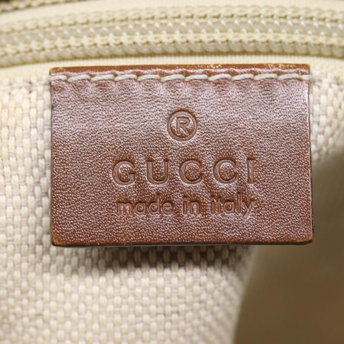 GUCCI GG Canvas Web Sherry Line Tote Bag Beige Red Green 308928 77492