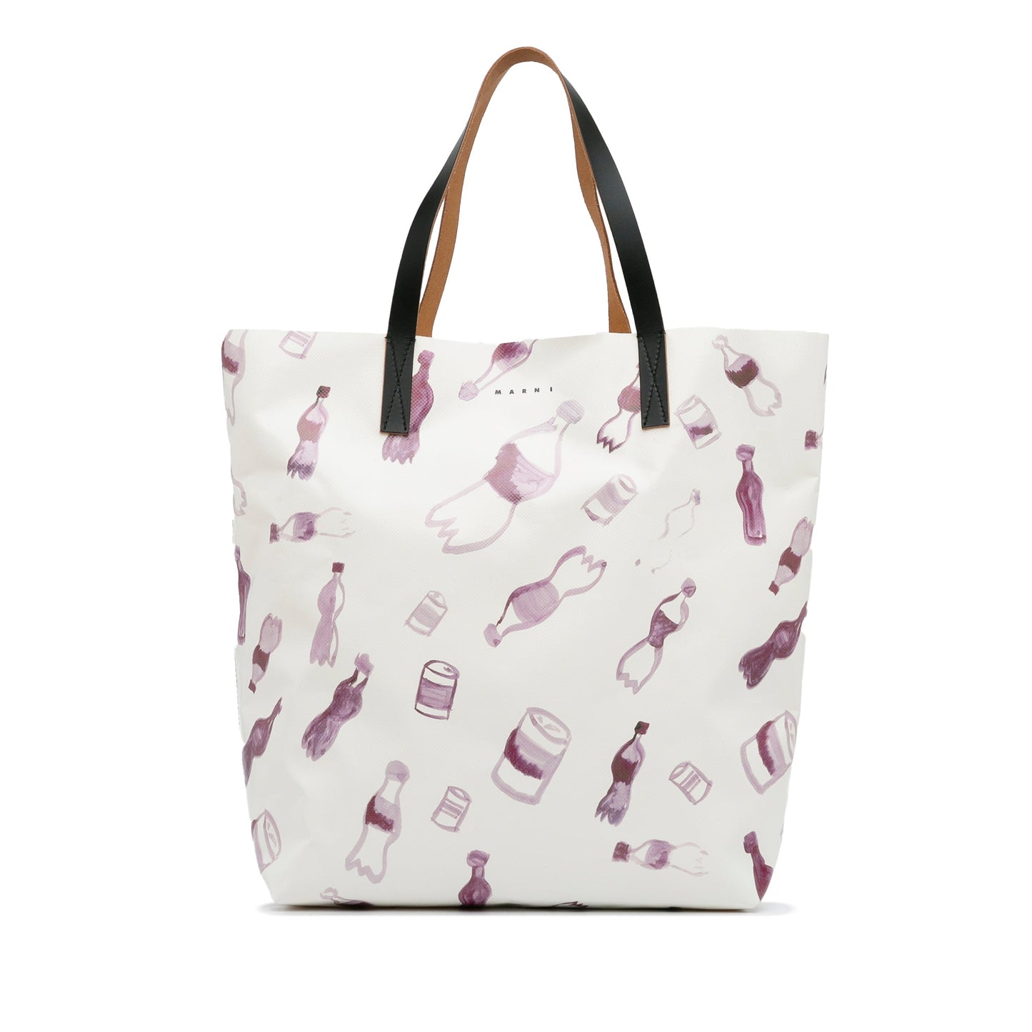 White Marni Printed Tote Bag