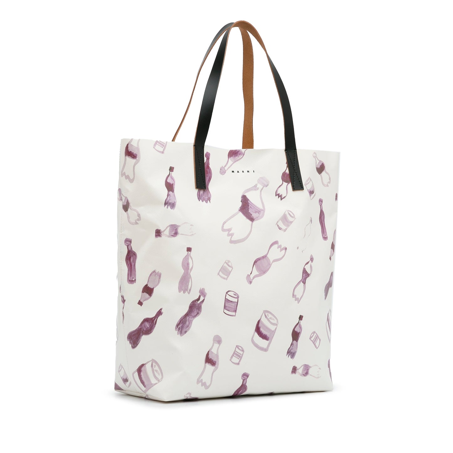 White Marni Printed Tote Bag