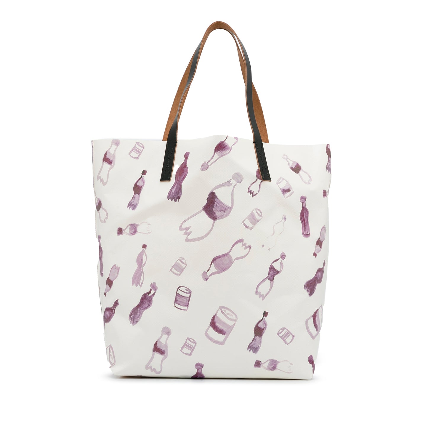 White Marni Printed Tote Bag
