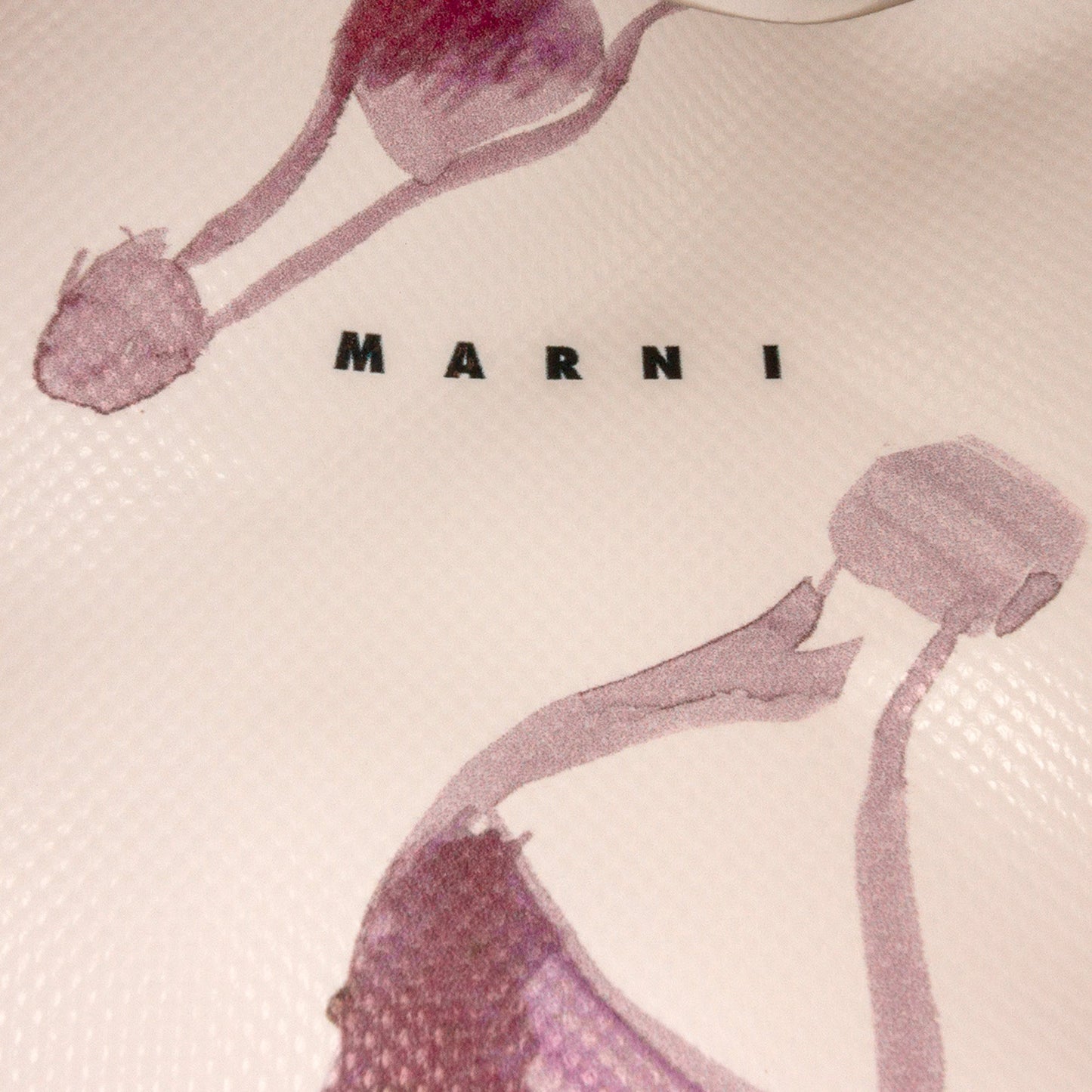 White Marni Printed Tote Bag