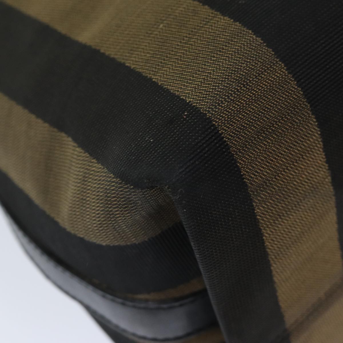FENDI Pecan Canvas Tote Bag Brown Black 77508