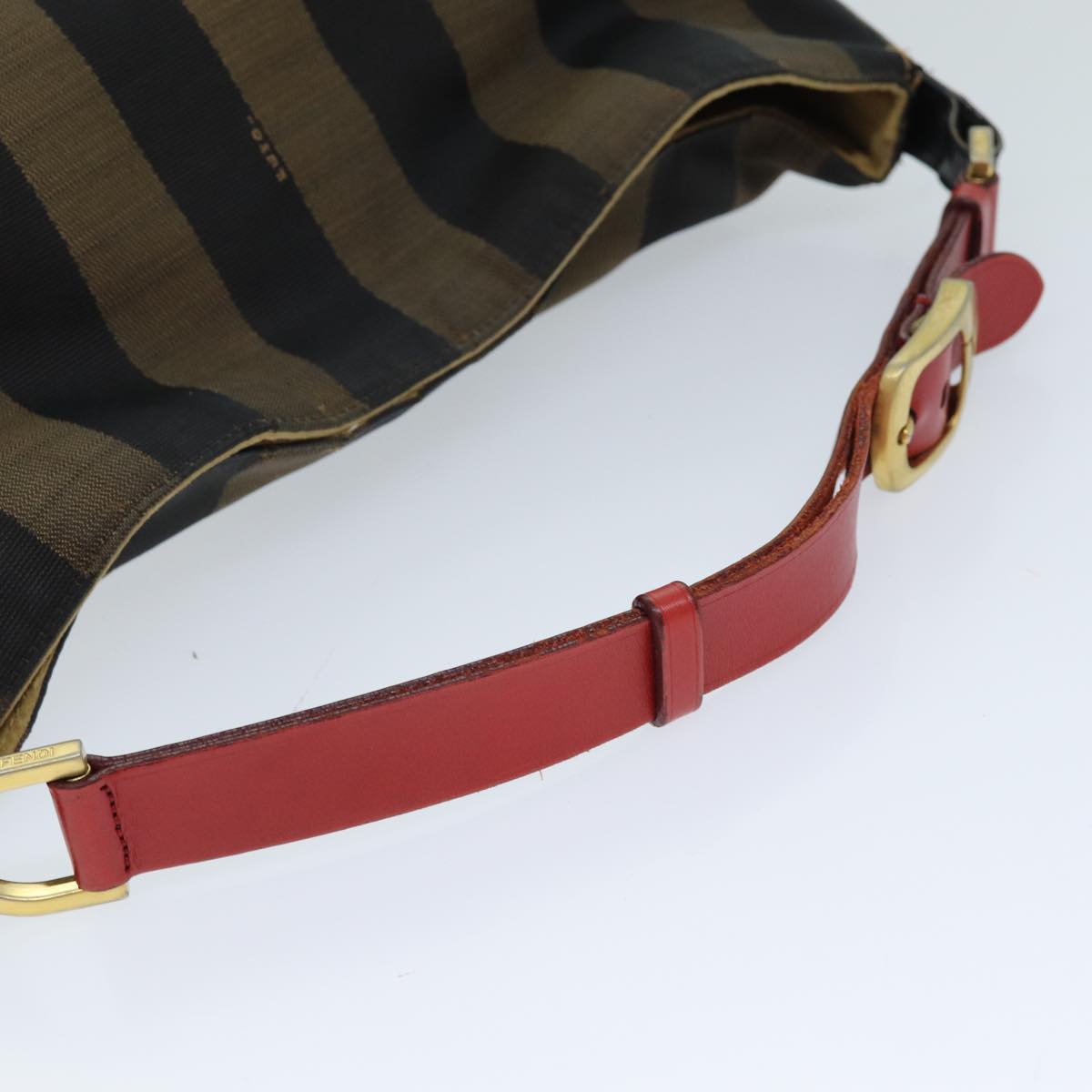 FENDI Pecan Canvas Tote Bag Brown Black 77508