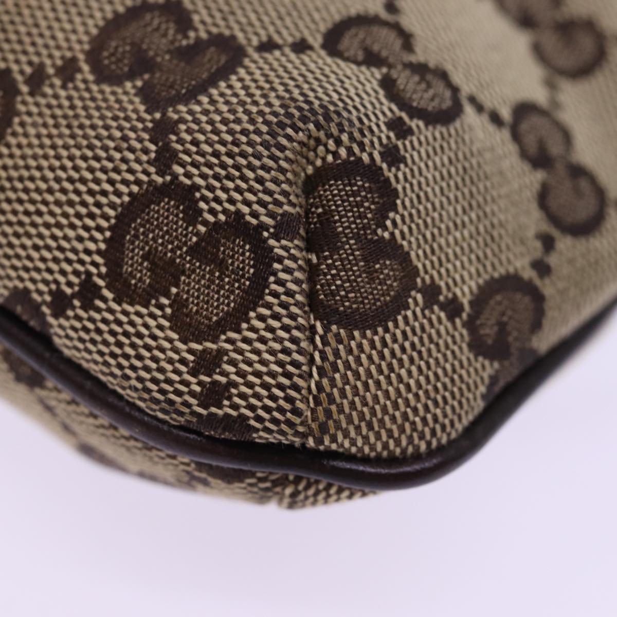 GUCCI GG Canvas Web Sherry Line Pouch Beige Red Green 152507 77633