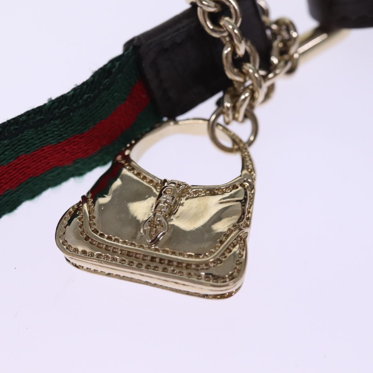 GUCCI GG Canvas Web Sherry Line Pouch Beige Red Green 152507 77633