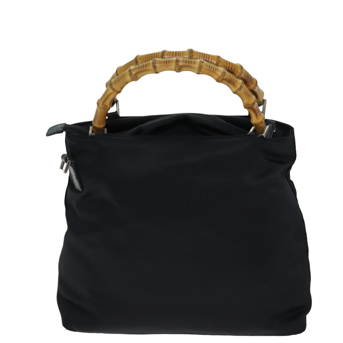 GUCCI Bamboo Hand Bag Nylon 2way Brown 002 2058 0508 5 77653