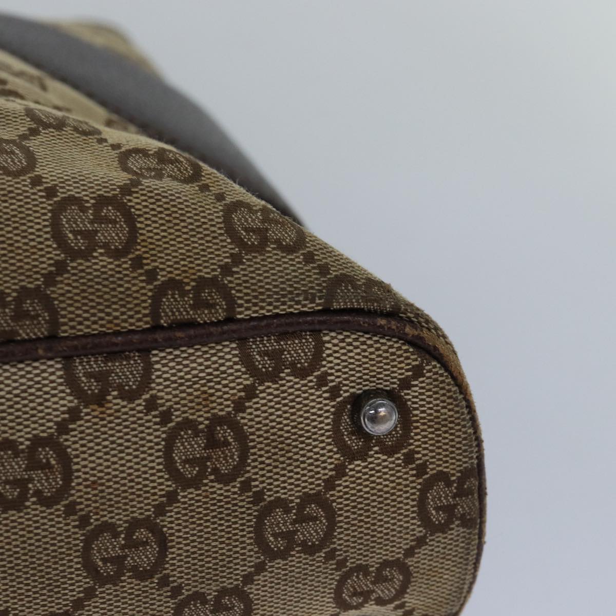 GUCCI GG Canvas Tote Bag Beige 113016 77660