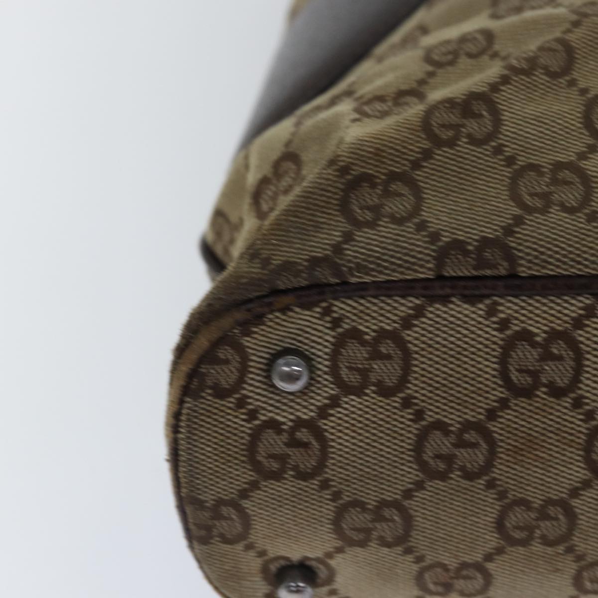 GUCCI GG Canvas Tote Bag Beige 113016 77660