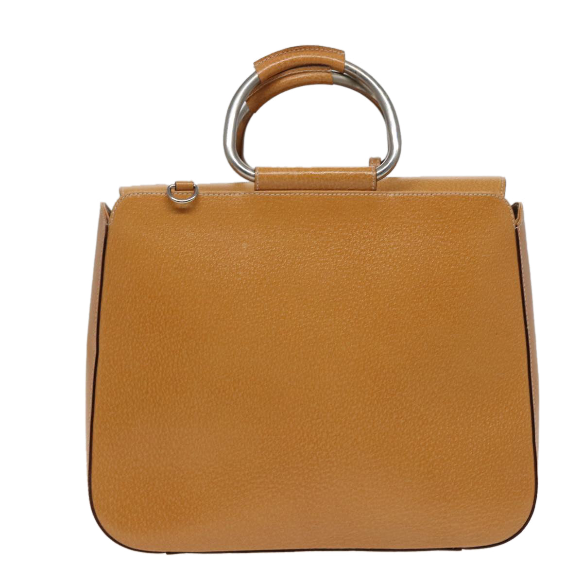 GUCCI Hand Bag Leather 2way Beige 77667