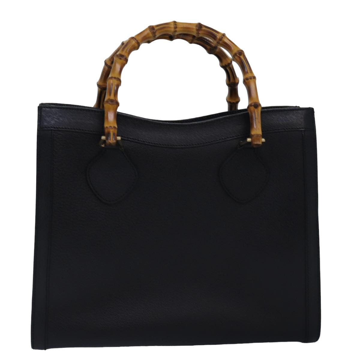 GUCCI Bamboo Hand Bag Leather Black 002 2853 0260 0 77668