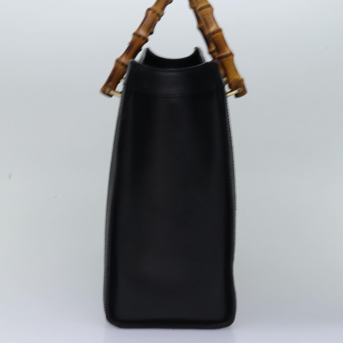 GUCCI Bamboo Hand Bag Leather Black 002 2853 0260 0 77668
