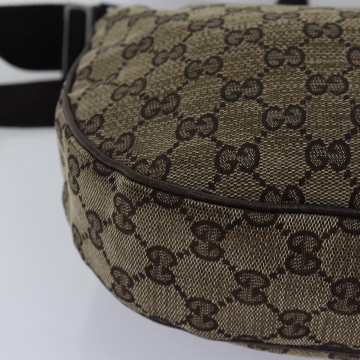 GUCCI GG Canvas Shoulder Bag Beige 122790 77680