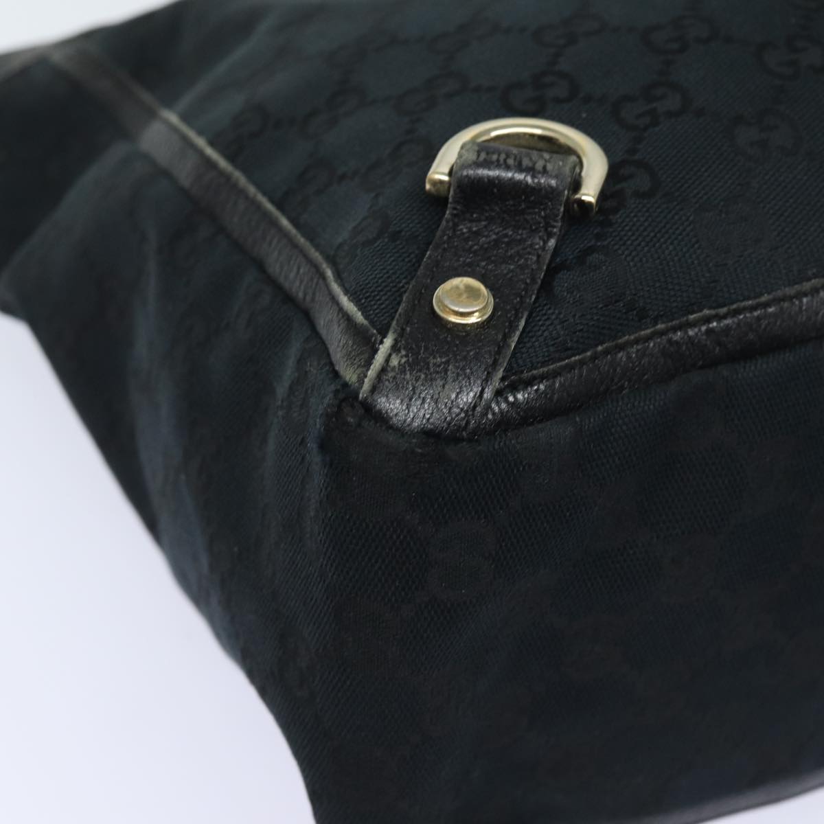 GUCCI GG Canvas Abbey Tote Bag Black 141472 77688