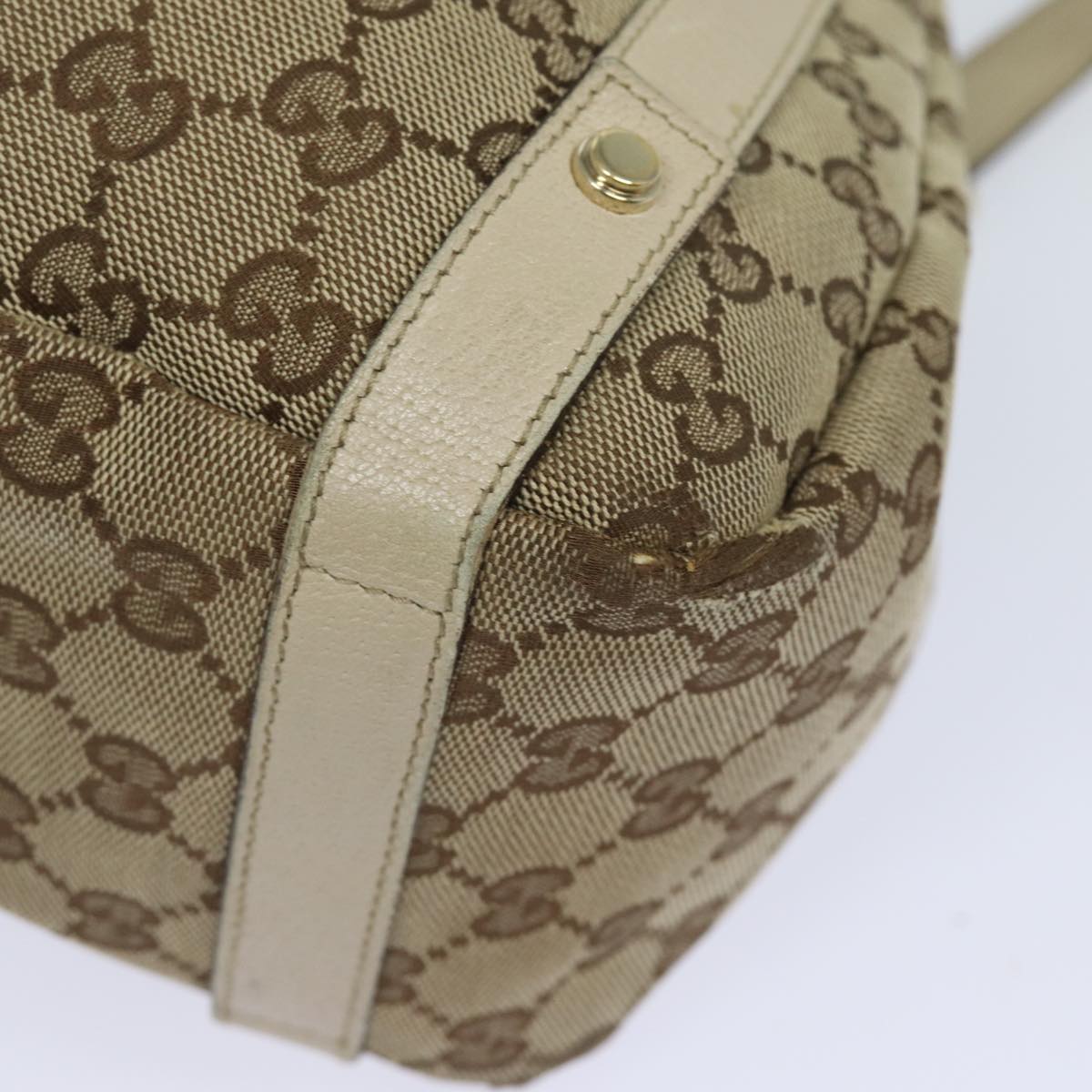 GUCCI GG Canvas Tote Bag Beige 130736 77689