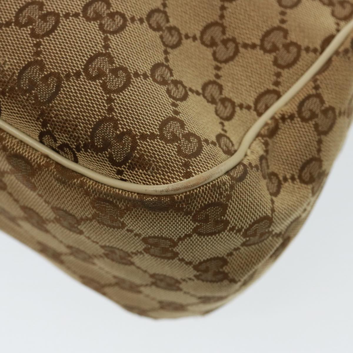 GUCCI GG Canvas Shoulder Bag Beige 308452 77733