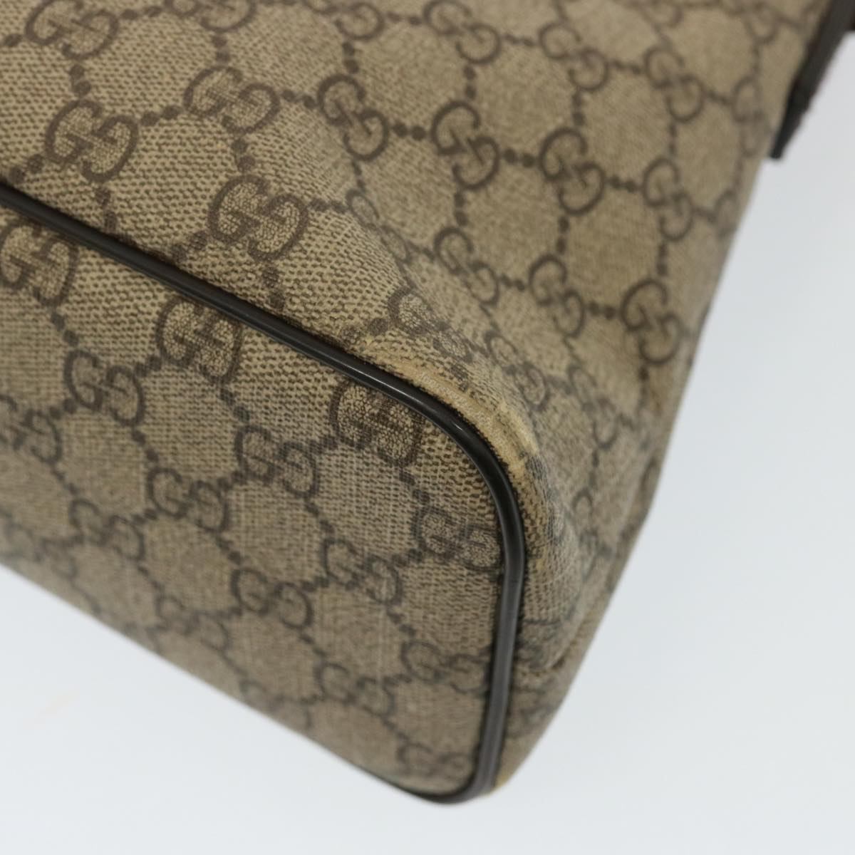 GUCCI GG Supreme Hand Bag PVC 2way Beige 353440 77792