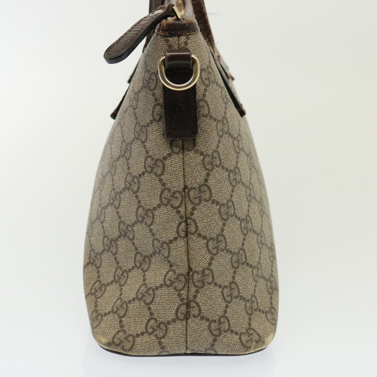 GUCCI GG Supreme Hand Bag PVC 2way Beige 353440 77792