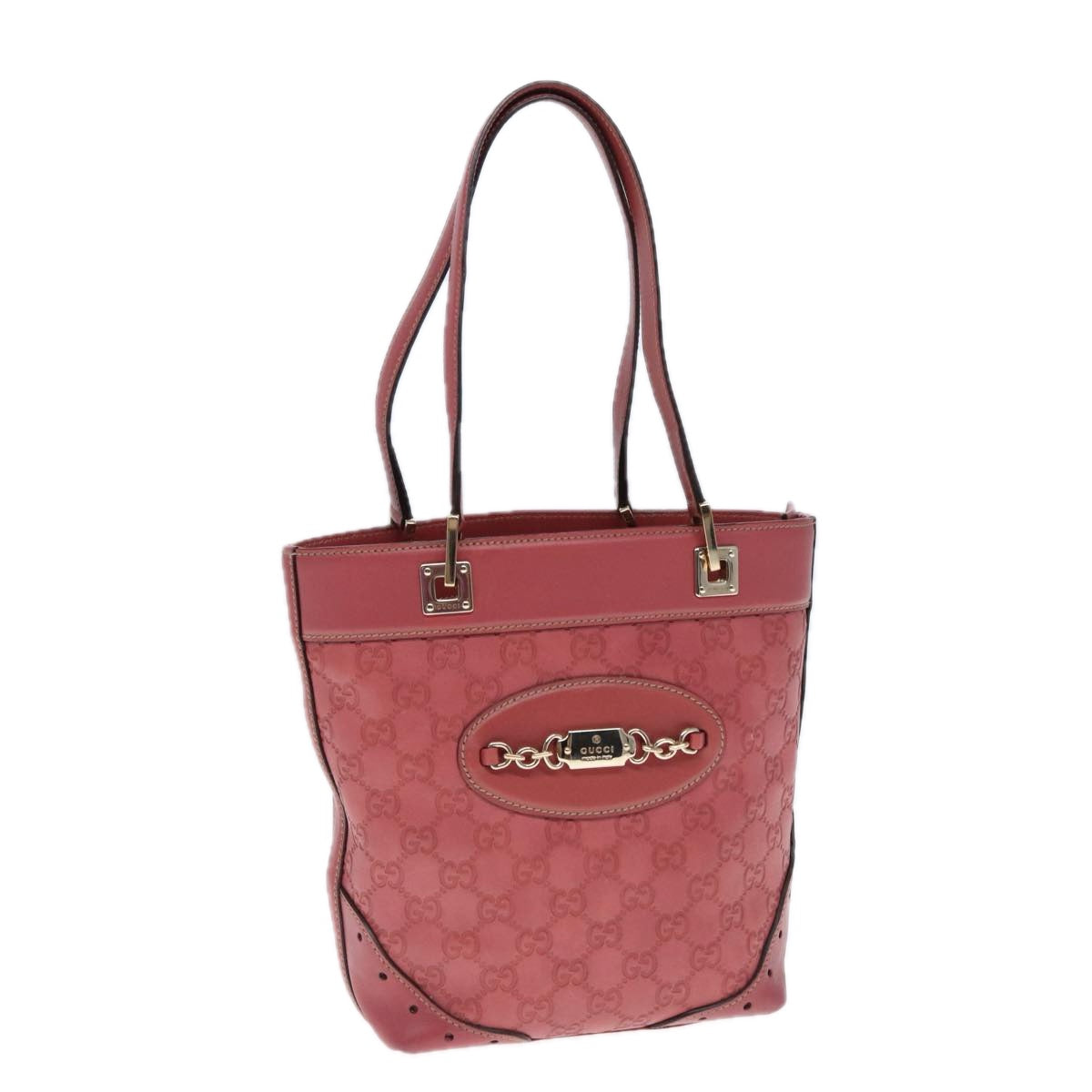 GUCCI GG Canvas Guccissima Hand Bag Pink 145994 77827