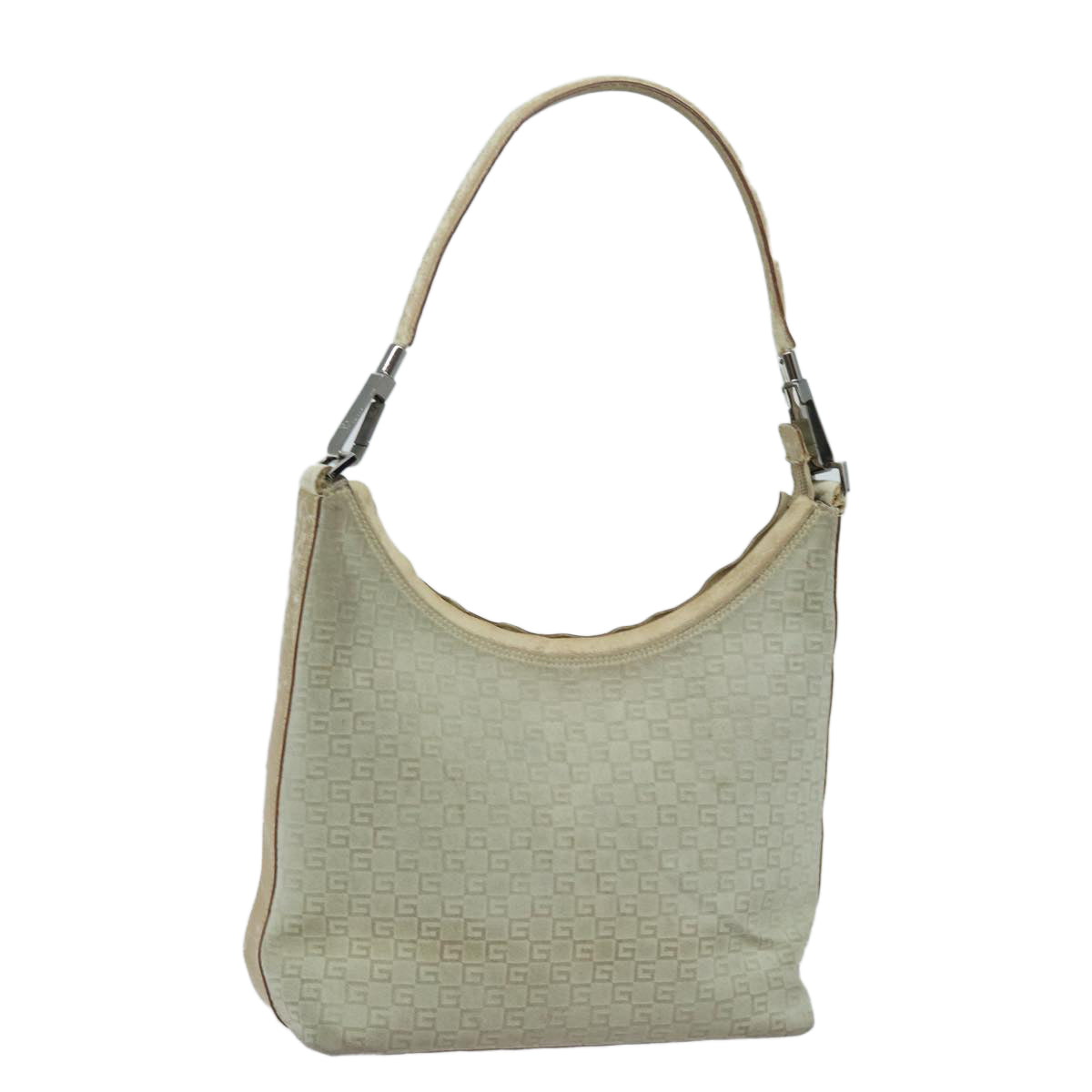 GUCCI Shoulder Bag Suede Beige 28335 77828
