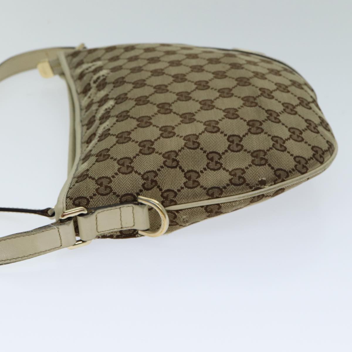 GUCCI GG Canvas Shoulder Bag Beige 77937