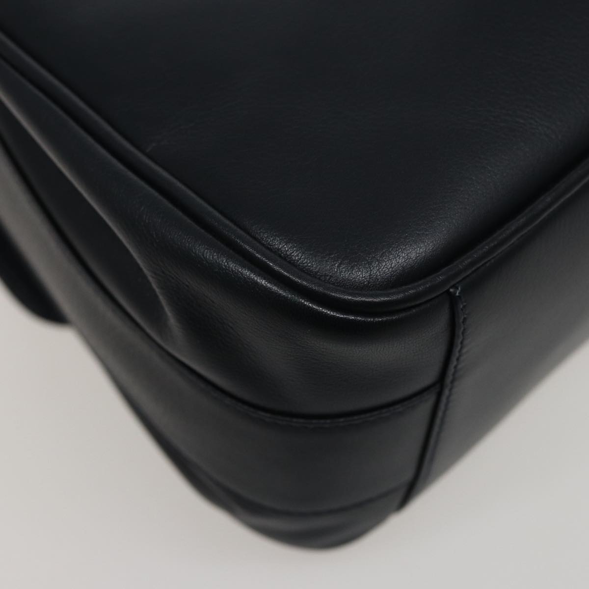 GUCCI Bamboo Shoulder Bag Leather Black 001 14 1571 78084