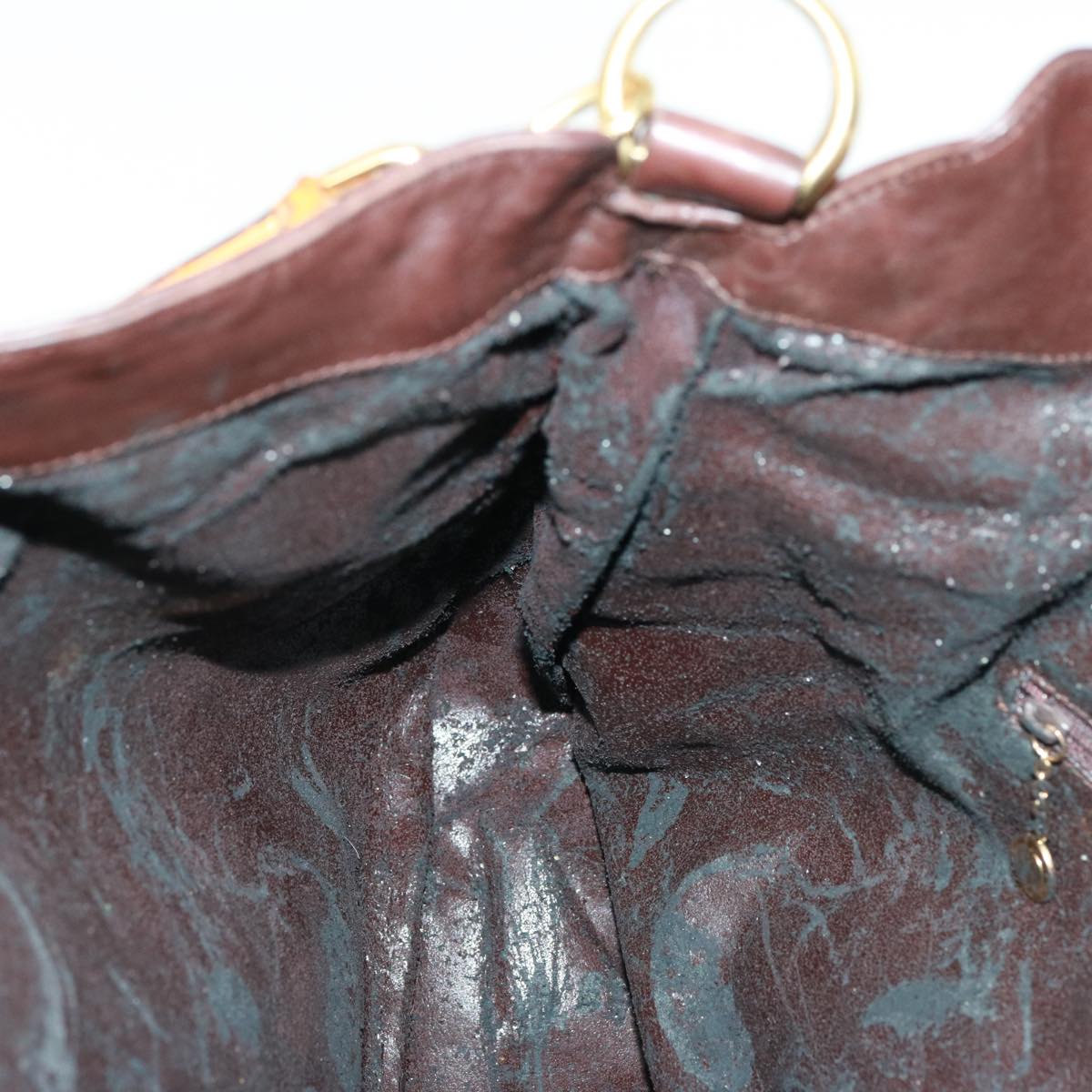 GUCCI Bamboo Shoulder Bag Leather 2way Brown 001 3754 1577 78088