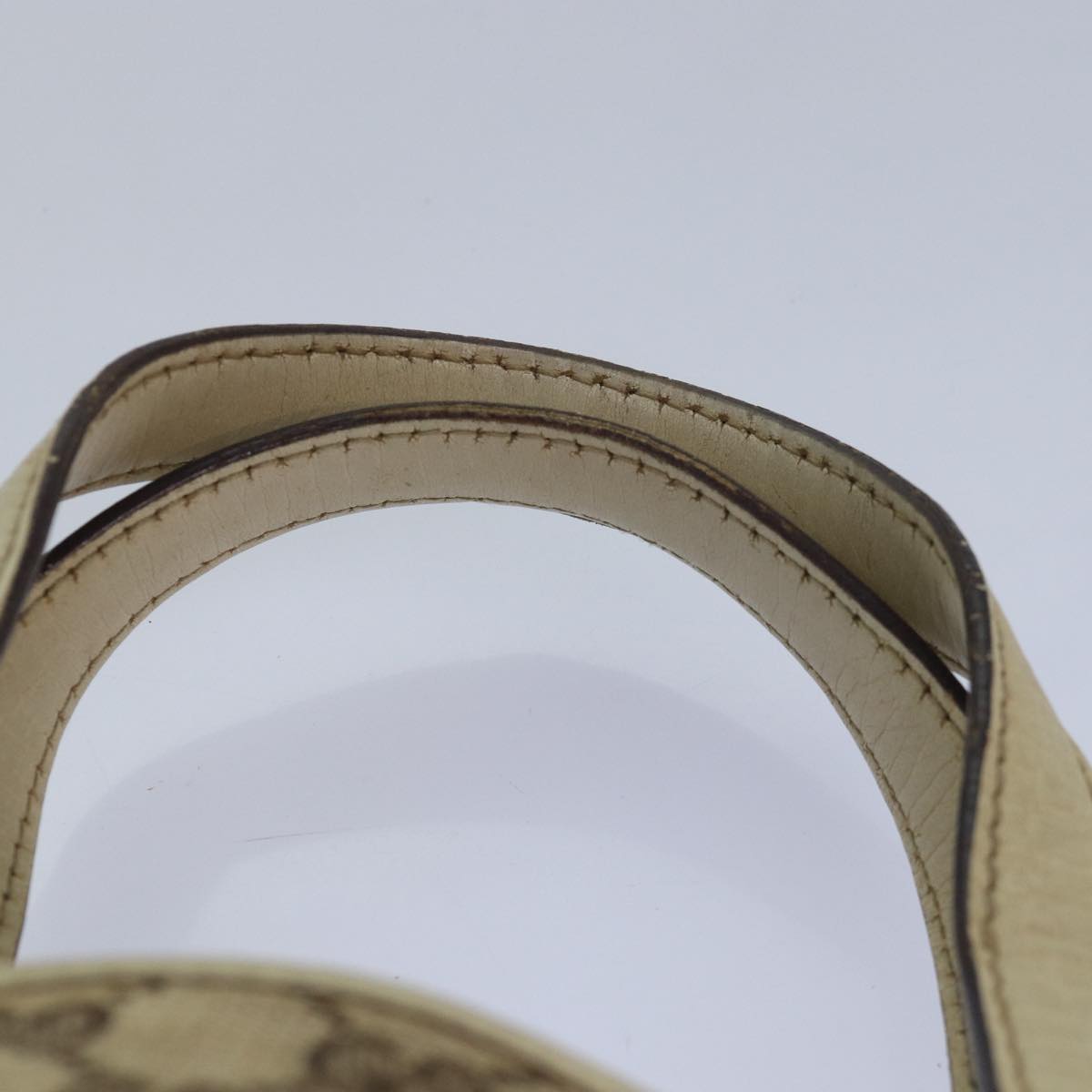 GUCCI GG Canvas Sherry Line Hand Bag Beige White 139261 78091