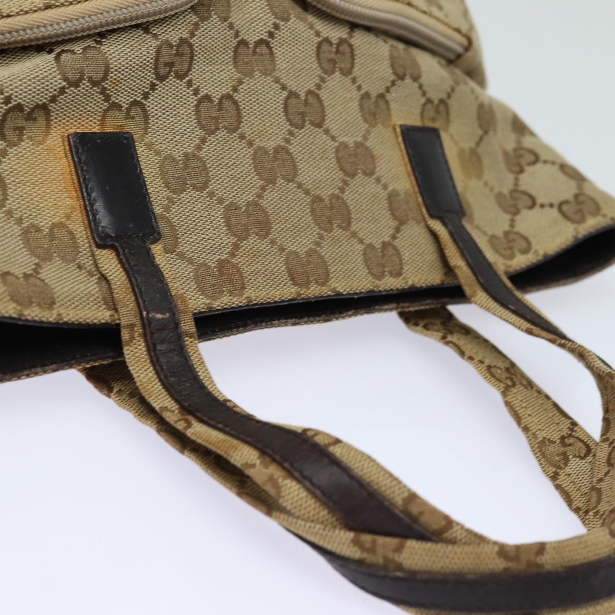 GUCCI GG Canvas Hand Bag Beige 002 1080 78093