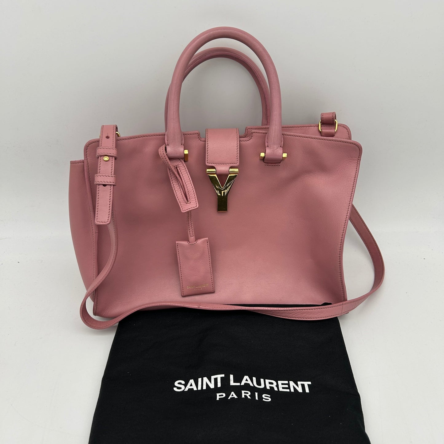 Saint Laurent Paris Ligne Y Mini Cabas Bag Pink Fuschia