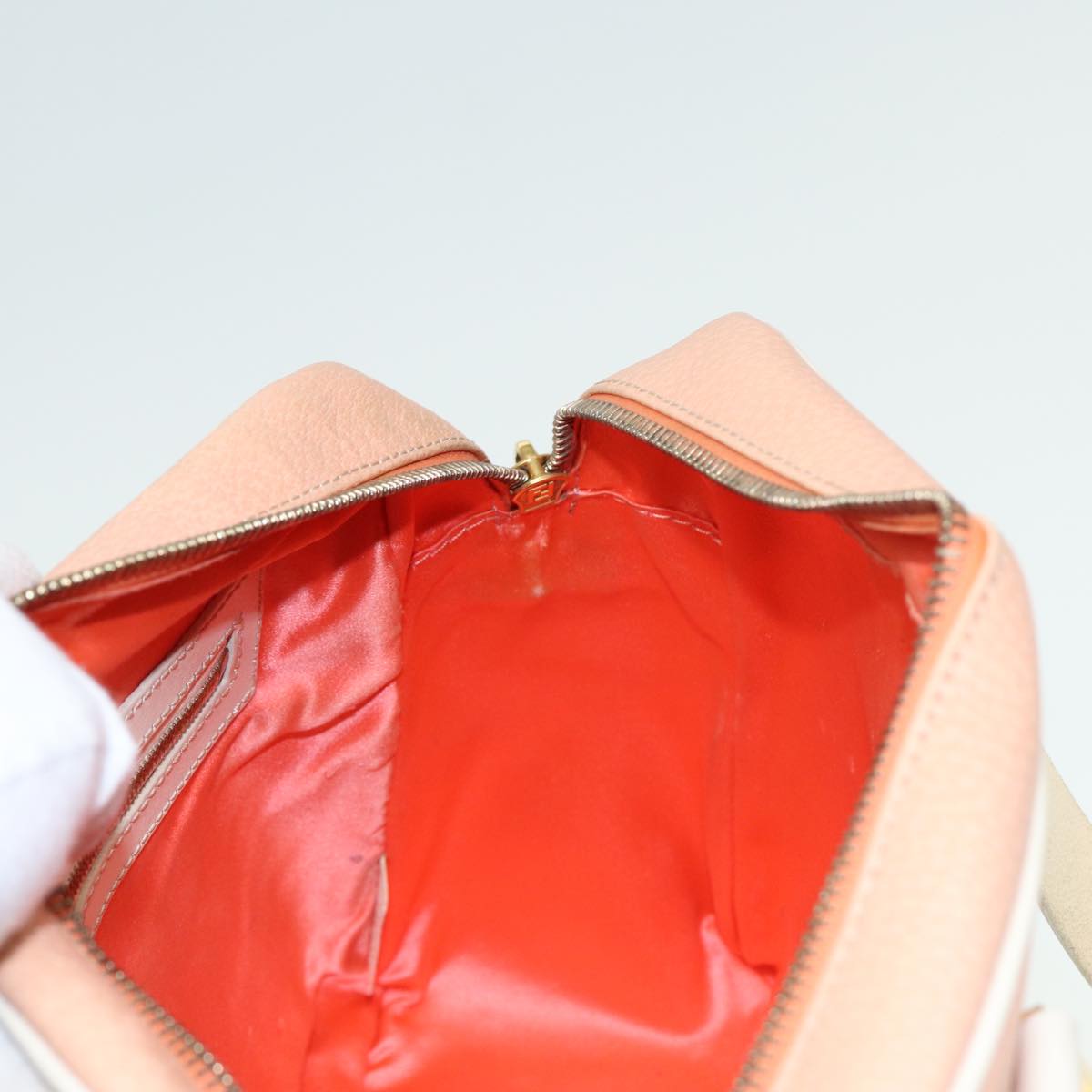 FENDI Hand Bag Leather Pink 78230