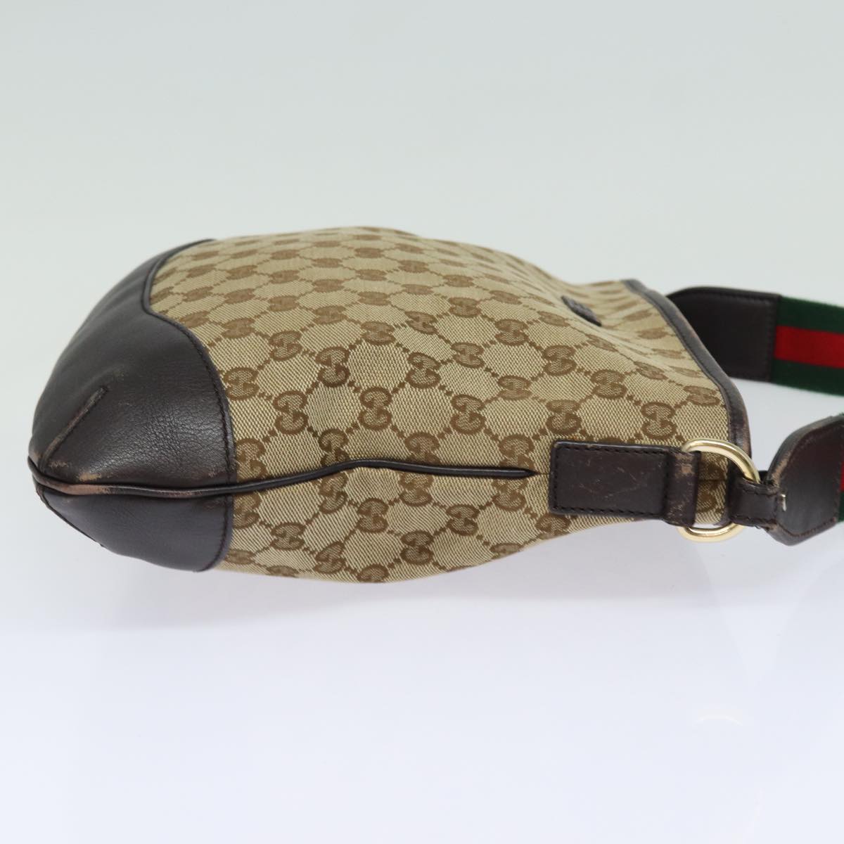 GUCCI GG Canvas Web Sherry Line Shoulder Bag Outlet 2way Beige 388927 78234