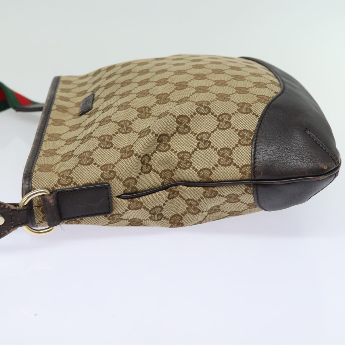 GUCCI GG Canvas Web Sherry Line Shoulder Bag Outlet 2way Beige 388927 78234