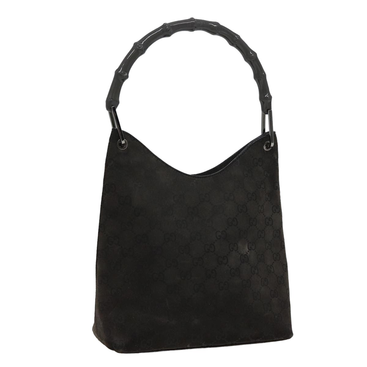 GUCCI GG Canvas Bamboo  Suede Gray 001 2046 3007 78243