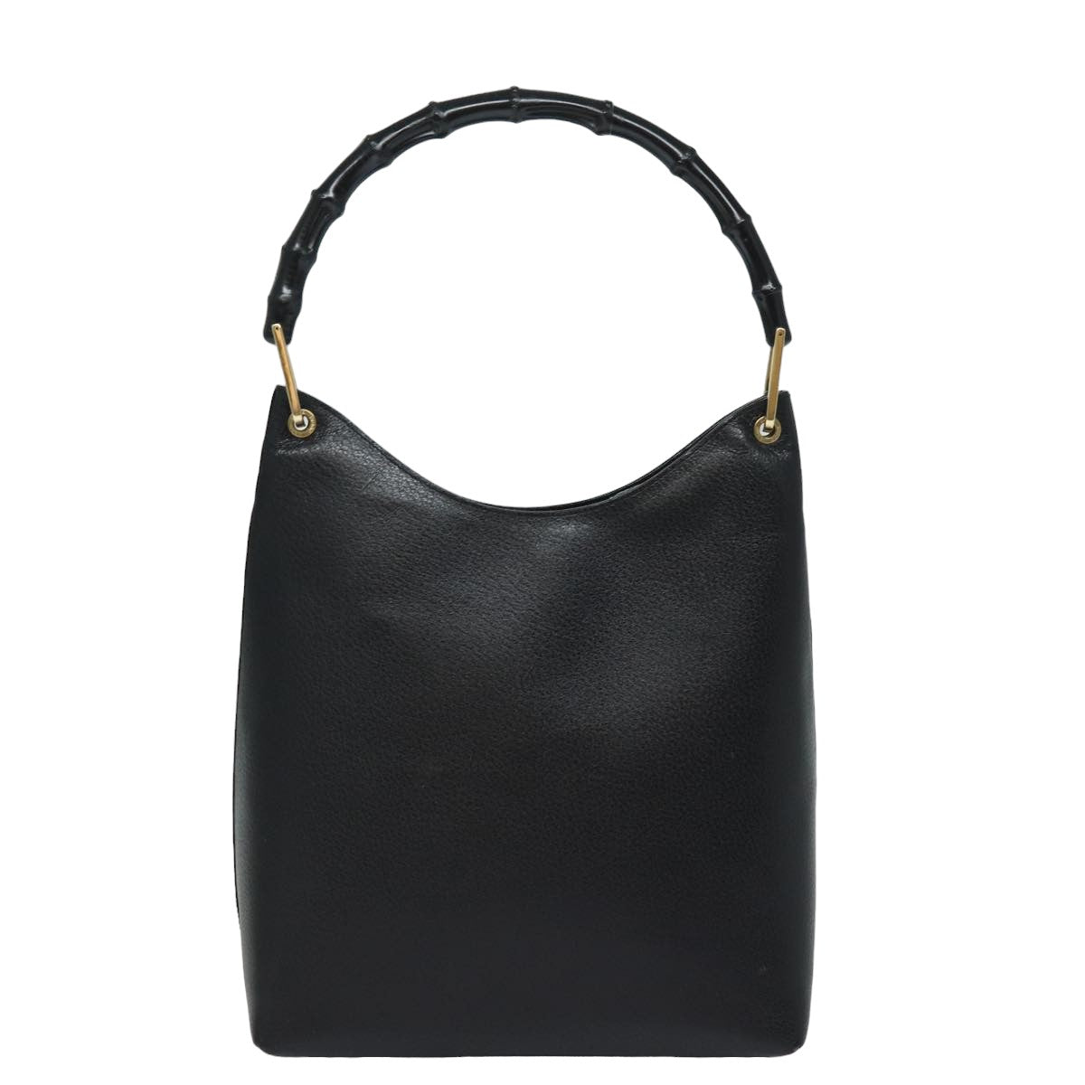 GUCCI Bamboo Shoulder Bag Leather Black 001 3006 78246