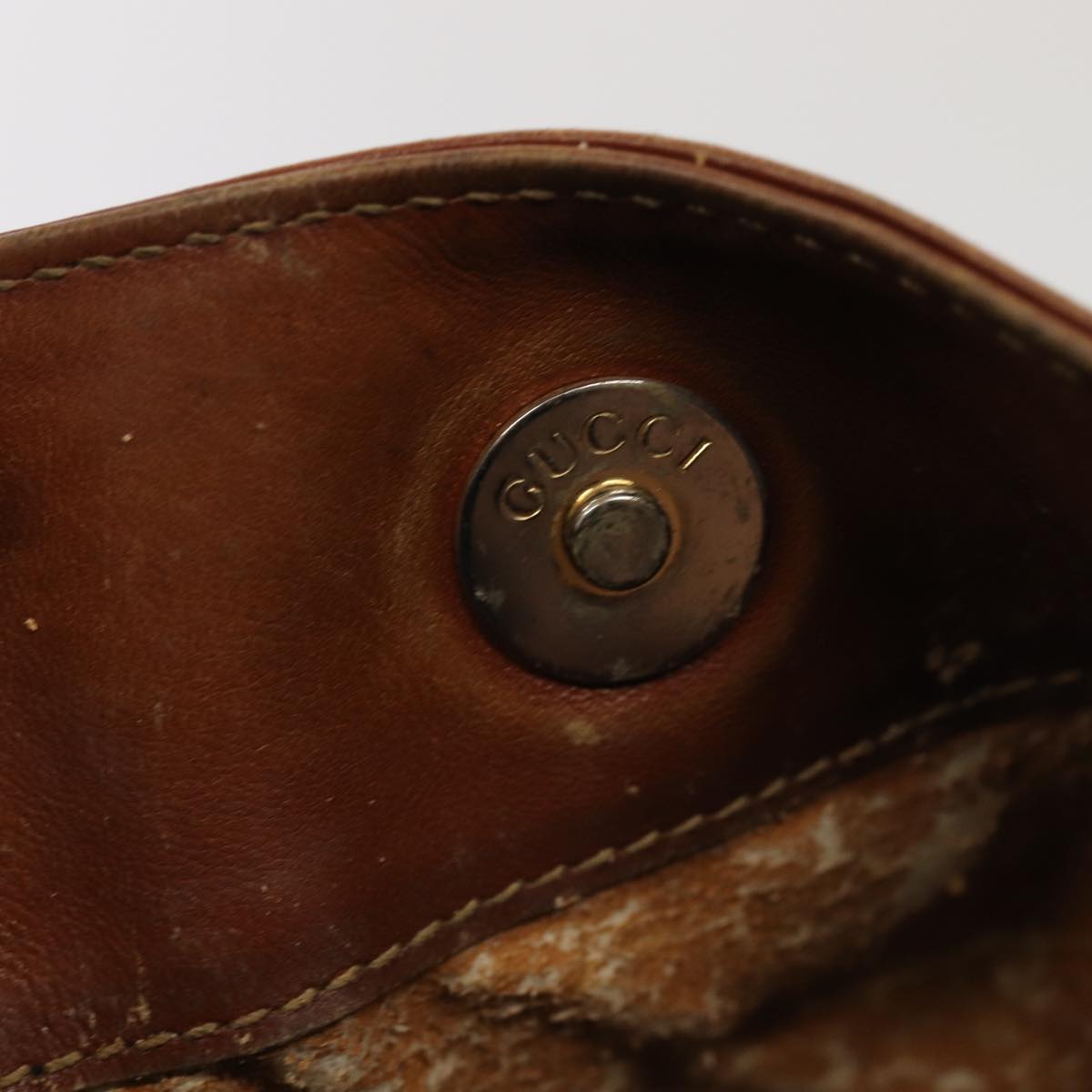 GUCCI Bamboo Shoulder Bag Leather 2way Brown 001 1638 78250