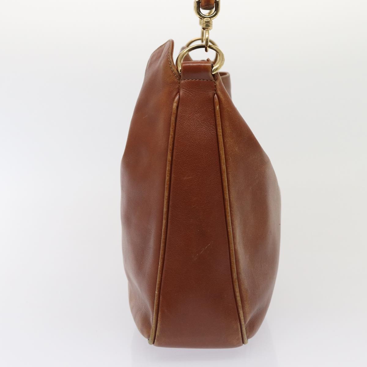 GUCCI Bamboo Shoulder Bag Leather 2way Brown 001 1638 78250