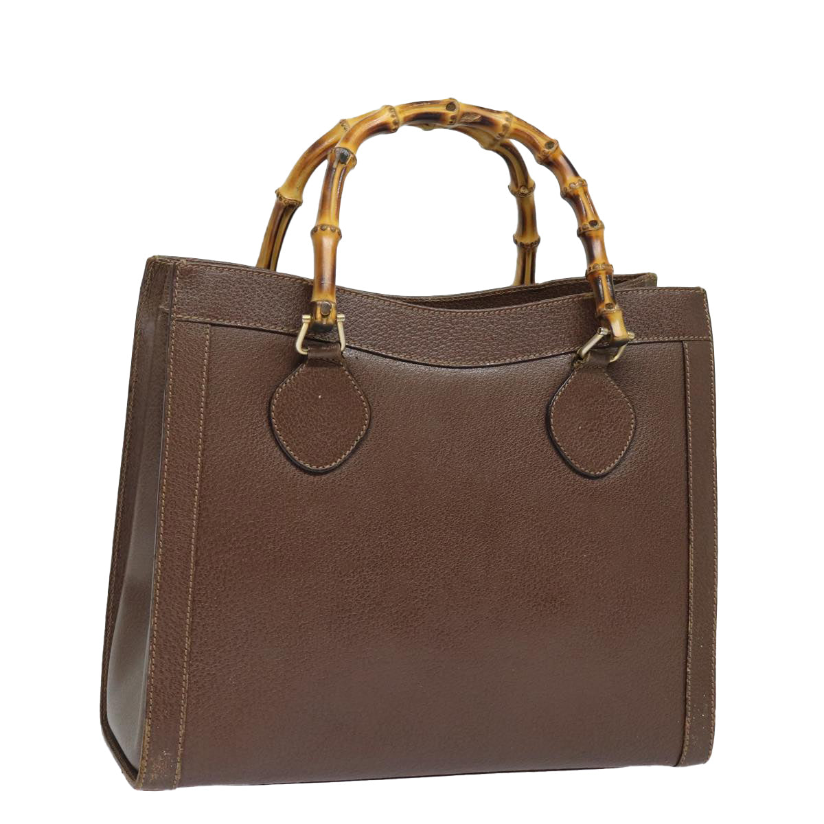 GUCCI Bamboo Tote Bag Leather Brown 002 1186 0260 78252