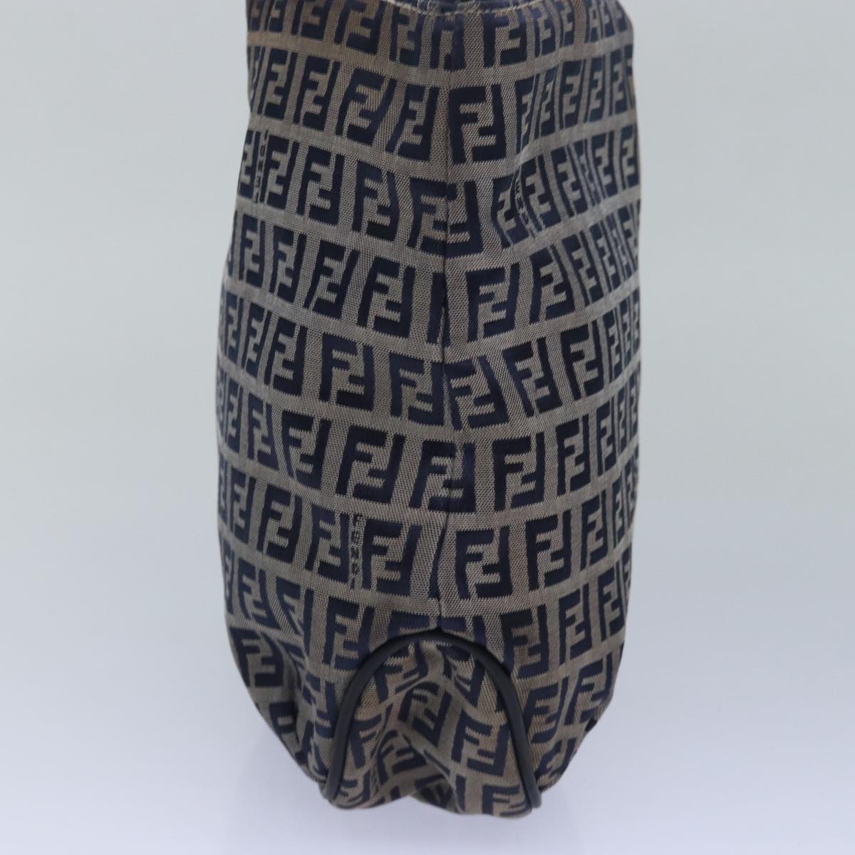 FENDI Zucchino Canvas Hand Bag Navy 78277