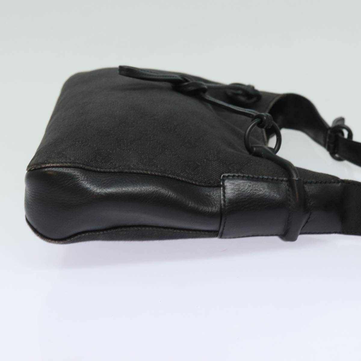 GUCCI GG Canvas Shoulder Bag Black 101975 78344
