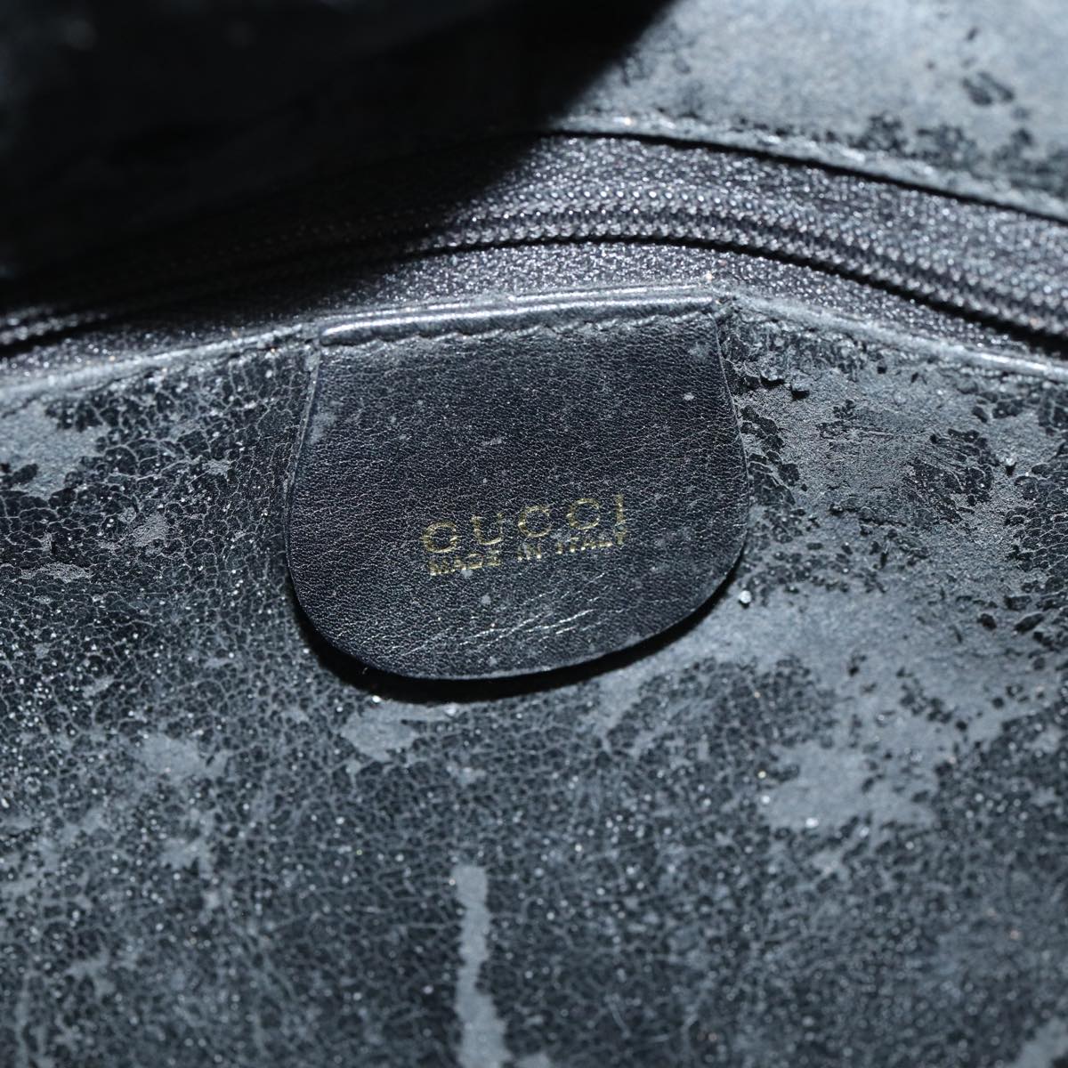 GUCCI Bamboo Shoulder Bag Leather 2way Black 001 1638 78346