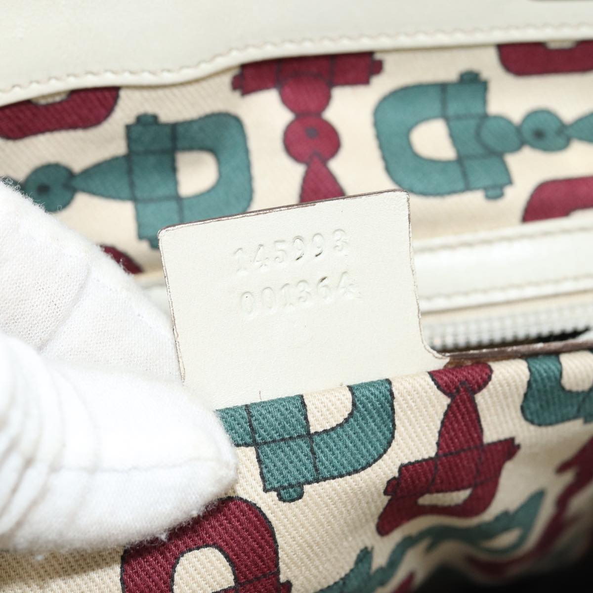 GUCCI GG Canvas Guccissima Tote Bag White 145993 78358