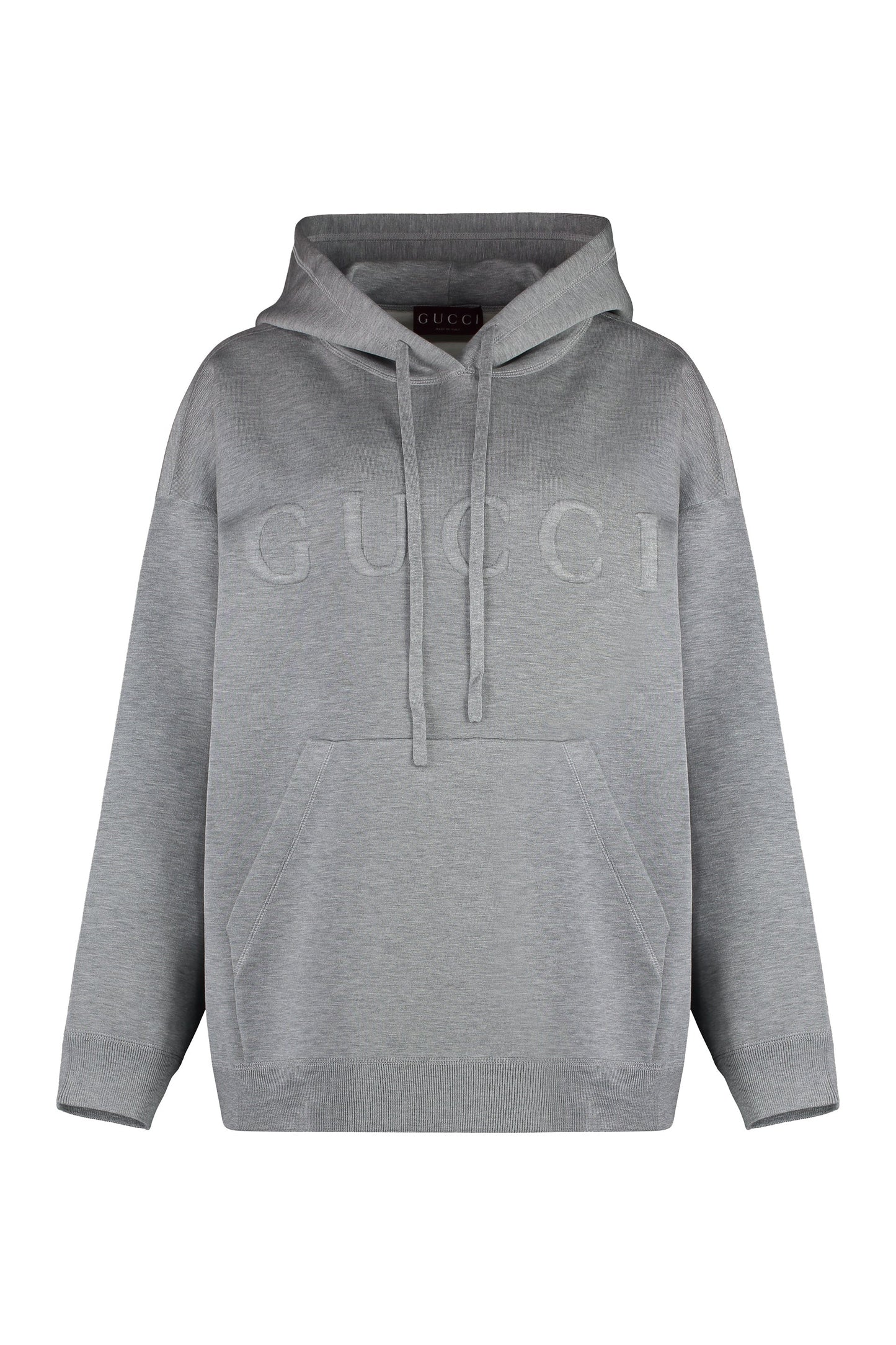 GUCCI Knit Hoodie with Embossed Logo for Women - SS24