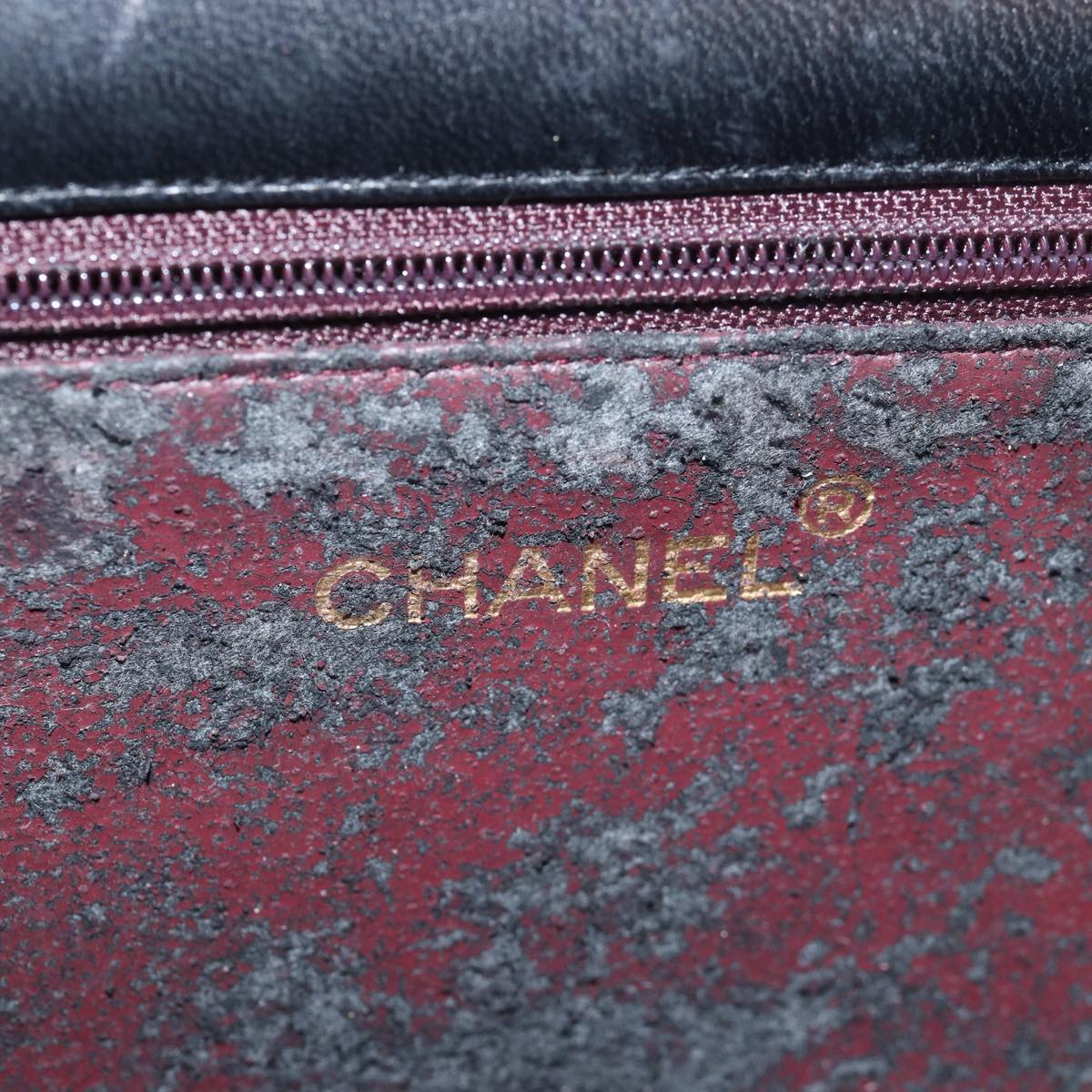 CHANEL Matelasse Chain Shoulder Bag Lamb Skin Black CC 78416