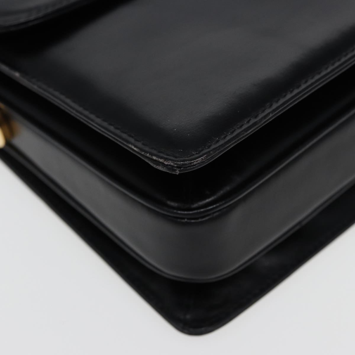 GUCCI Shoulder Bag Leather Black 78441