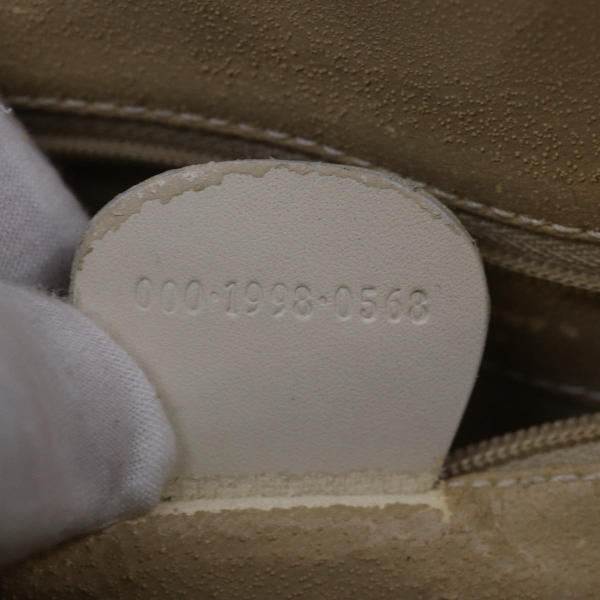 GUCCI Hand Bag Leather White 78475