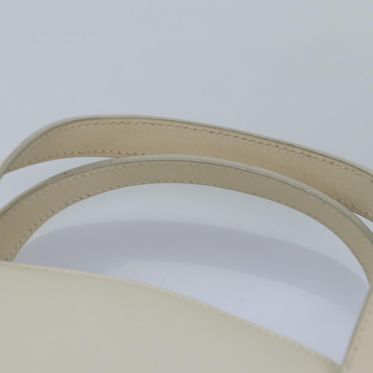GUCCI Hand Bag Leather White 78475