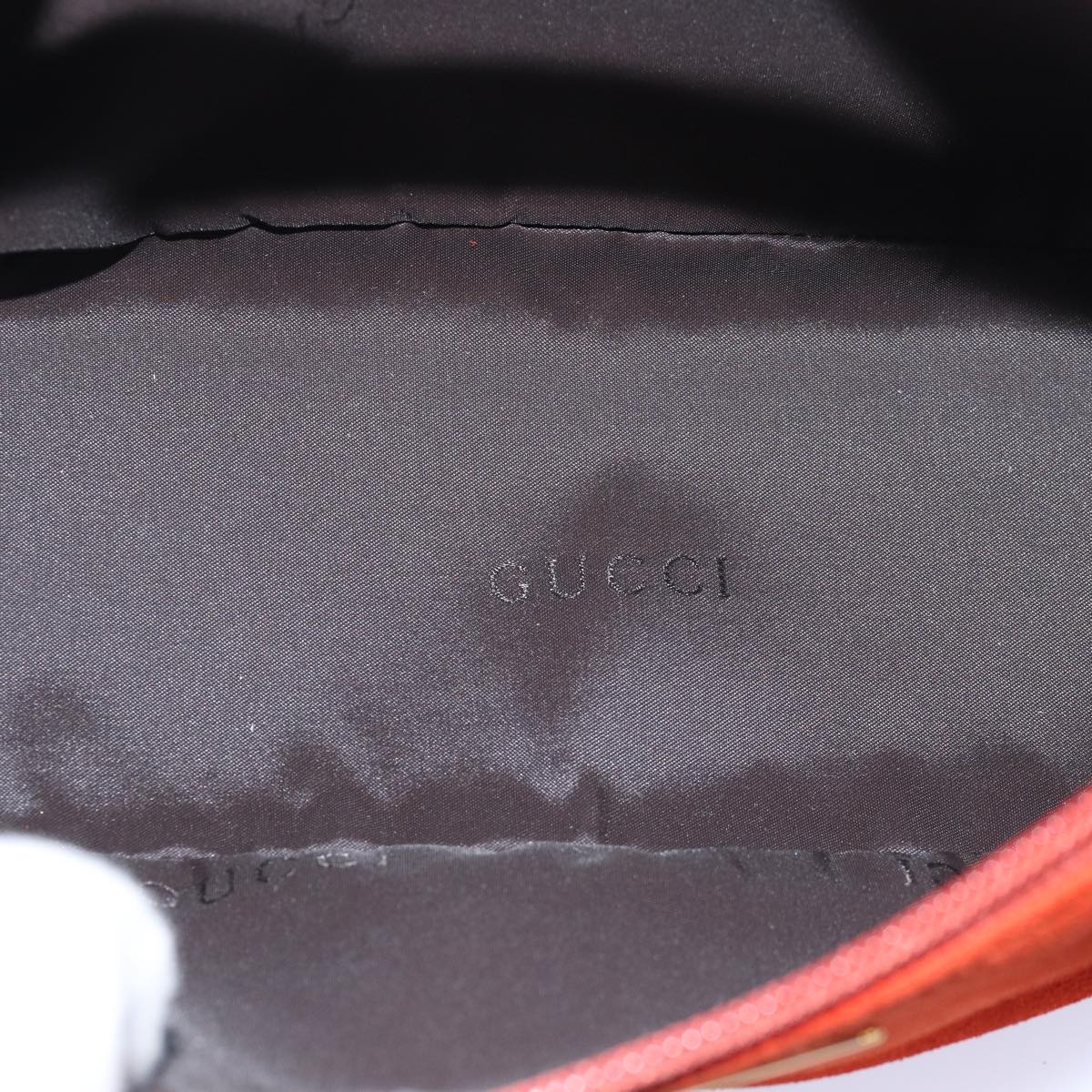 GUCCI Accessory Pouch Suede Orange 039 1103 78514