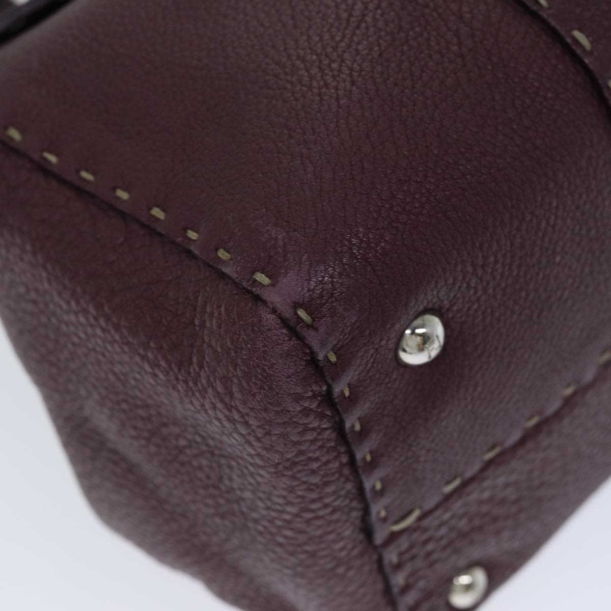FENDI Celeria Shoulder Bag Leather Purple 78534