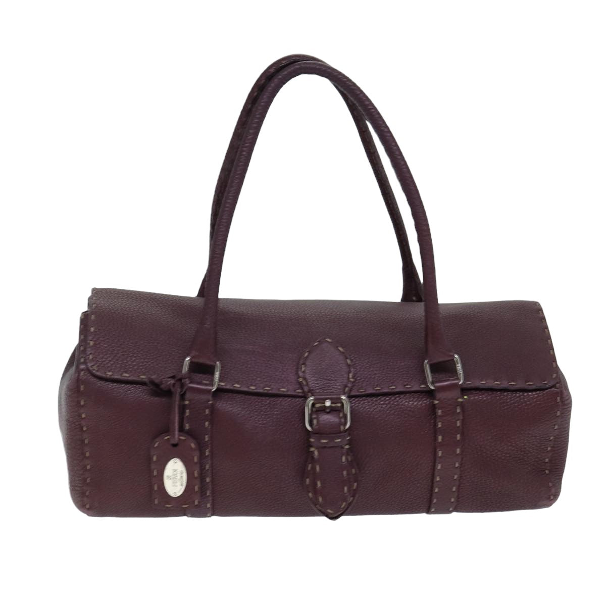 FENDI Celeria Shoulder Bag Leather Purple 78534